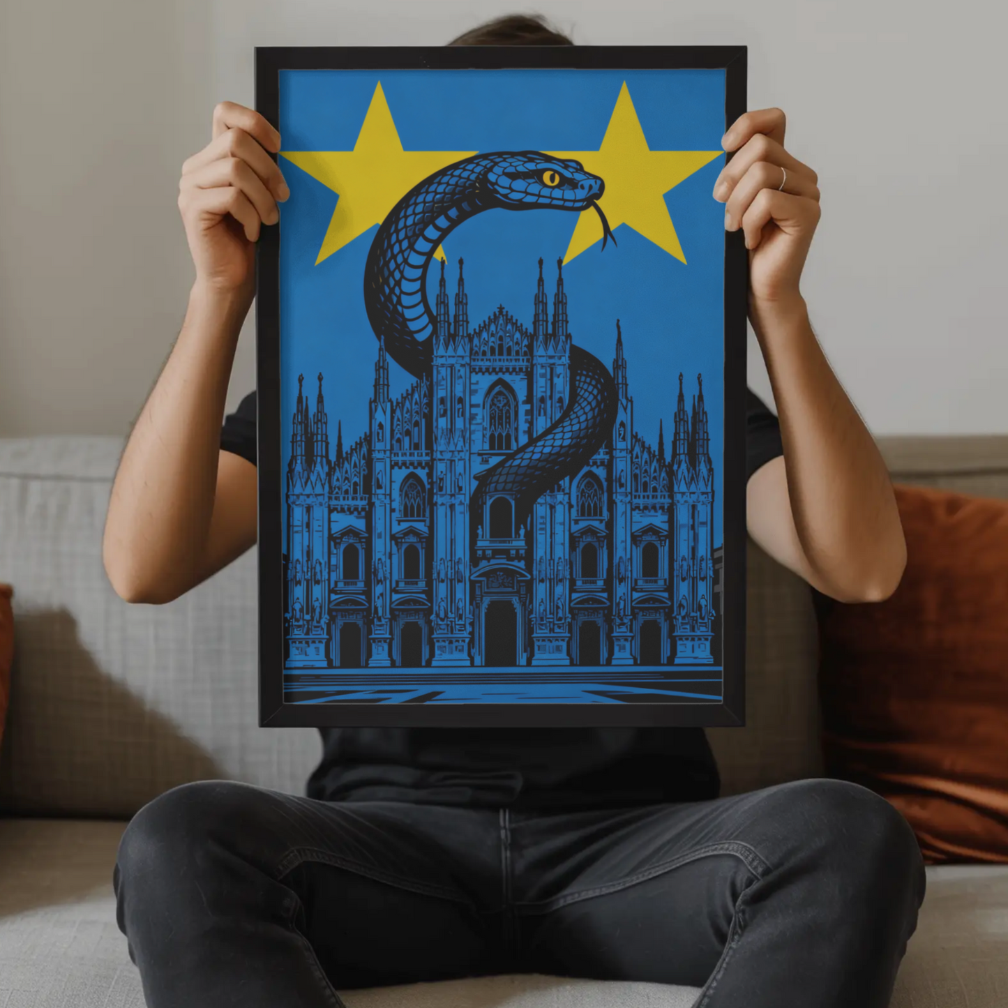 Poster Duomo nero blu