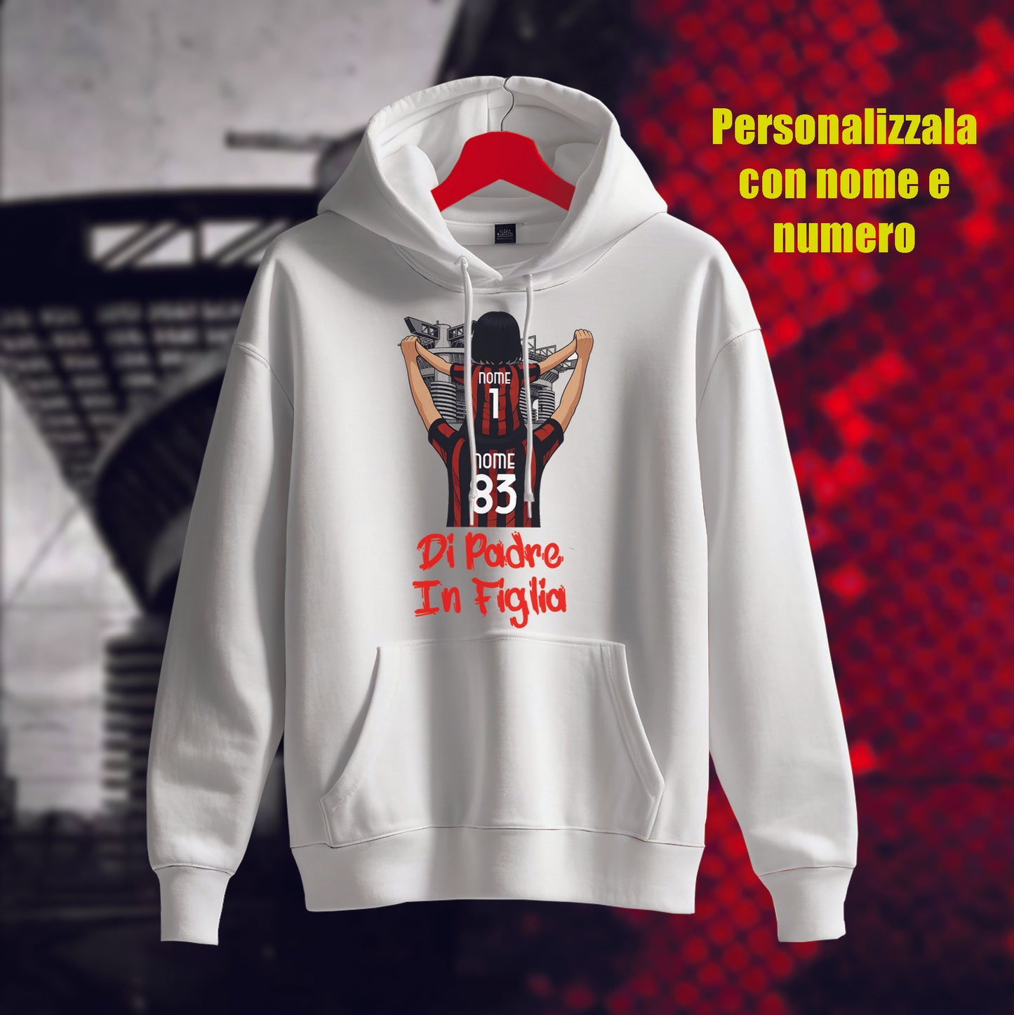 Felpa Di padre in figlio/a rossoneri