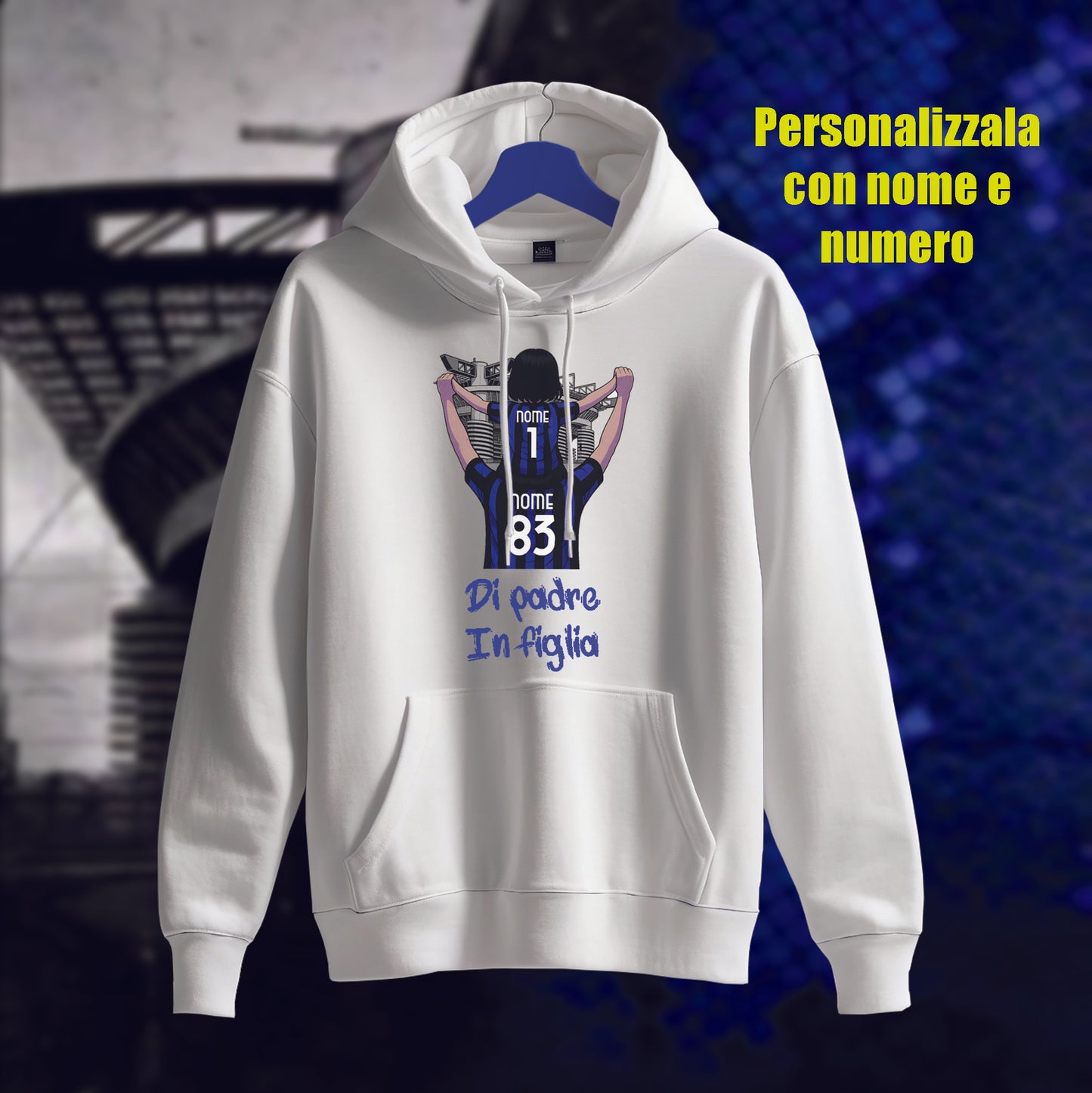 Felpa Di padre in figlio/a nero blu