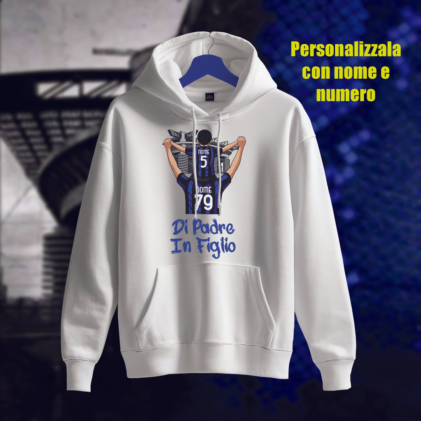 Felpa Di padre in figlio/a nero blu