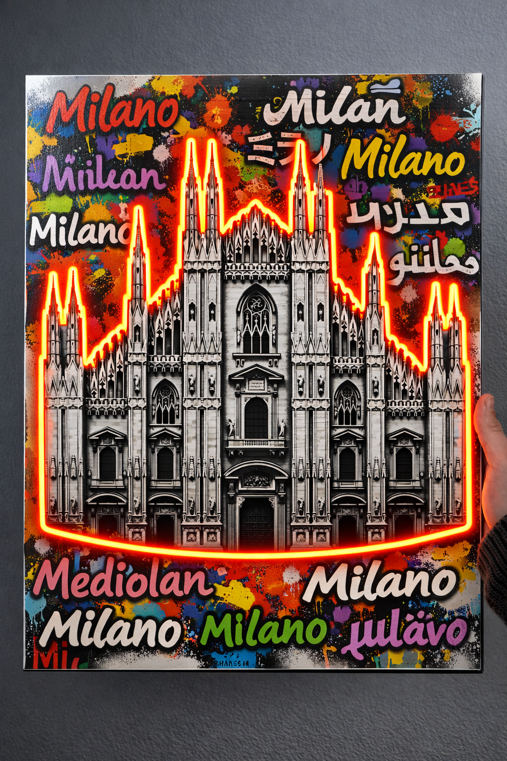 Quadro personalizzato in alluminio con led RGB