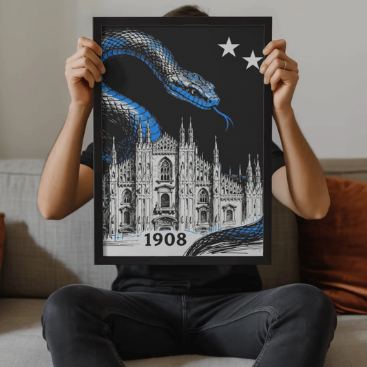 Poster Duomo nero azzurro