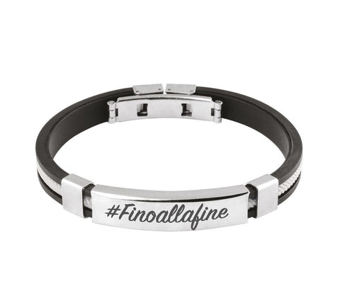 Bracciale con incisione laser, #Finoallafine