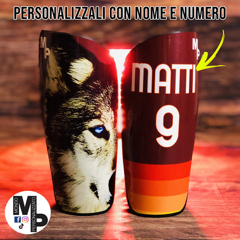 Parastinchi giallorossi personalizzati con nome e numero