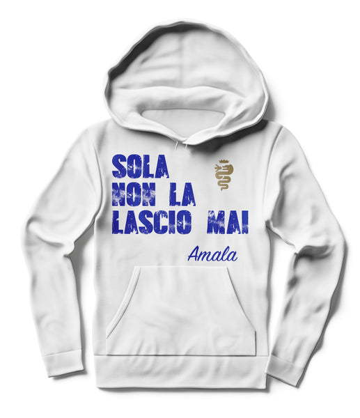 Felpa con cappuccio Sola non la lascio mai