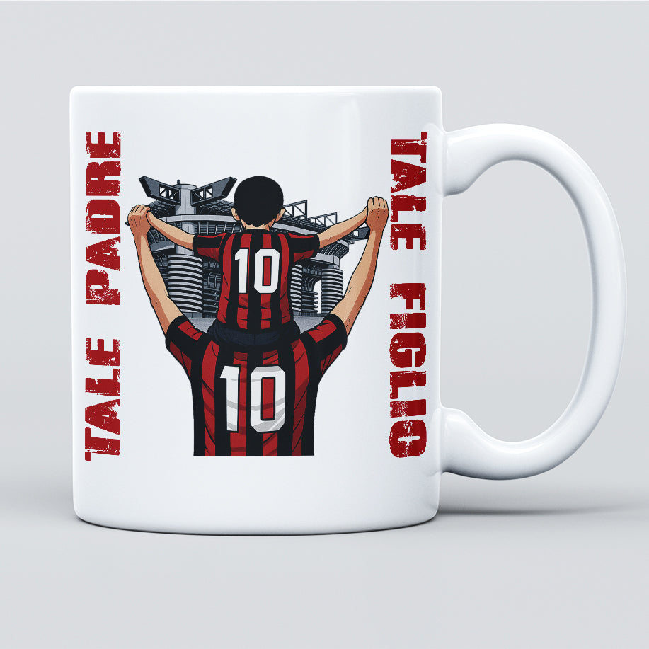 Tazza Tale Padre Tale Figlio rossoneri