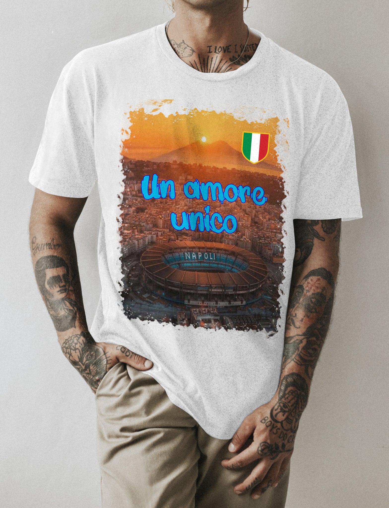 T-shirt un unico amore napoli