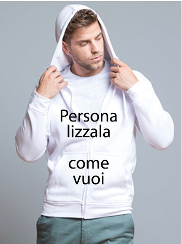 Felpa con zip e cappuccio personalizzata